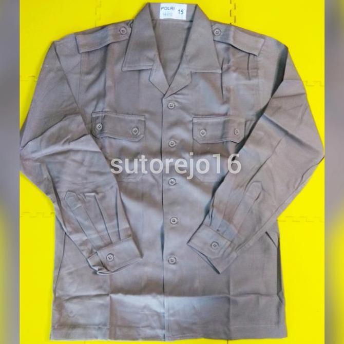 seragam baju pdl sus jatah polri pembina pramuka lengan panjang coklat