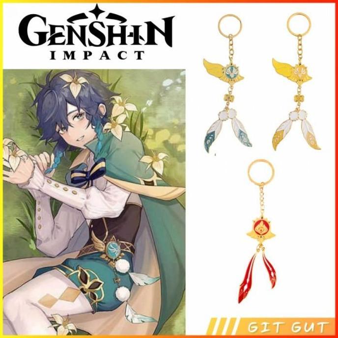 Keychain Gantungan Kunci Genshin Impact Venti Luminous Feather