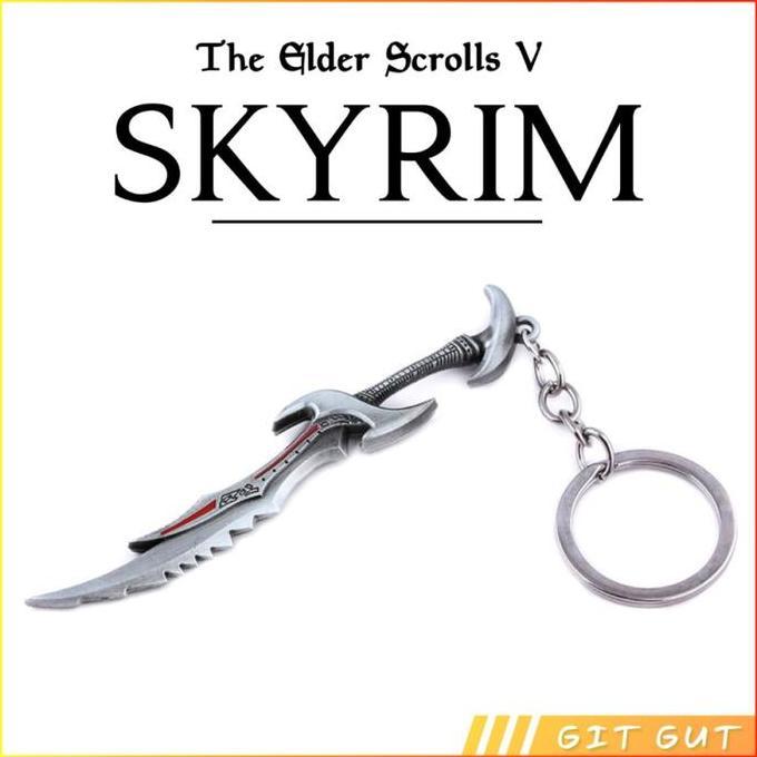 Keychain Gantungan Kunci Skyrim Daedric Sword Skyrim