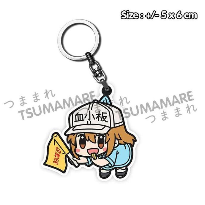 Gantungan Kunci Acrylic Hataraku Saibou : Trombosit Platelet