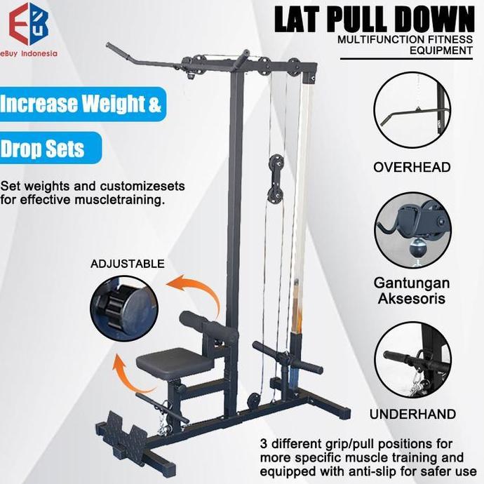Lat Pull Down Crossover Rowing Alat Fitness Multifungsi Alat Fitness Lat Pull Down