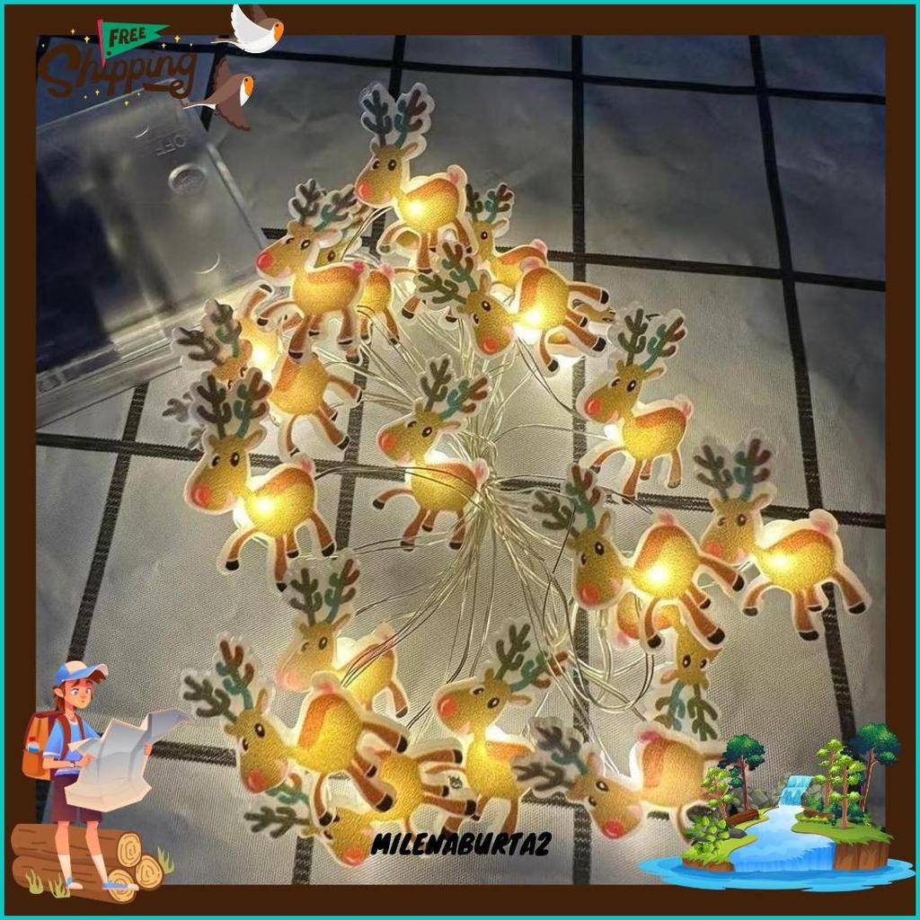 Lampu Led 2 Meter Batre Natal / Lampu Dekorasi Pohon Natal Christmas/ Lampu String Natal / Lampu Dek