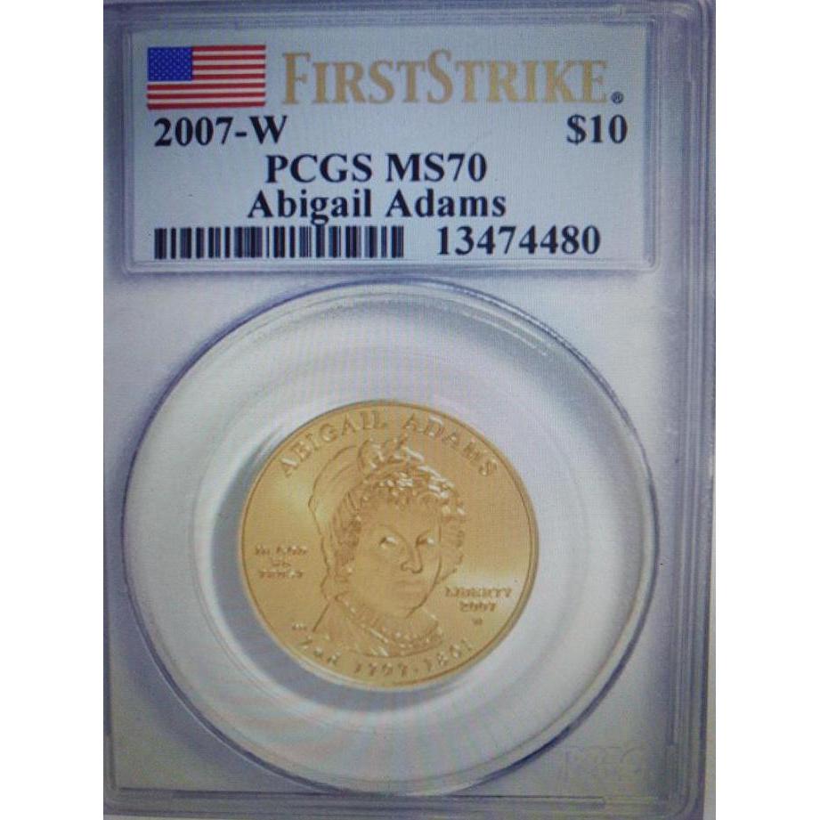 Terbaru Koin Emas Amerika USA LIMITED EDITION 99.99% First Spouse Abigail Adams 1/2 troy oz PCGS MS7