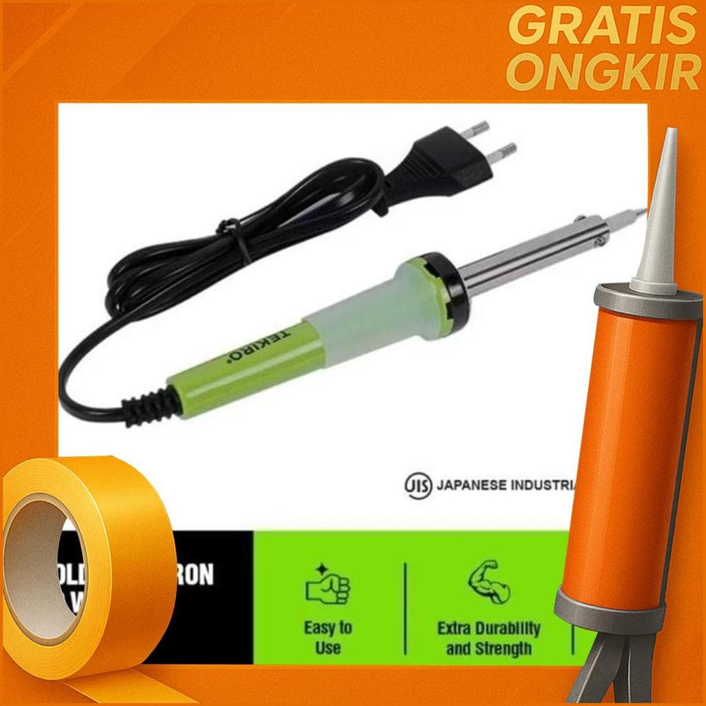 Solder Tekiro 60 Watt Paket Lengkap Tempat Solder Penyedot Timah 5 Meter 0.8Mm Aprus Solder Pasta Gr