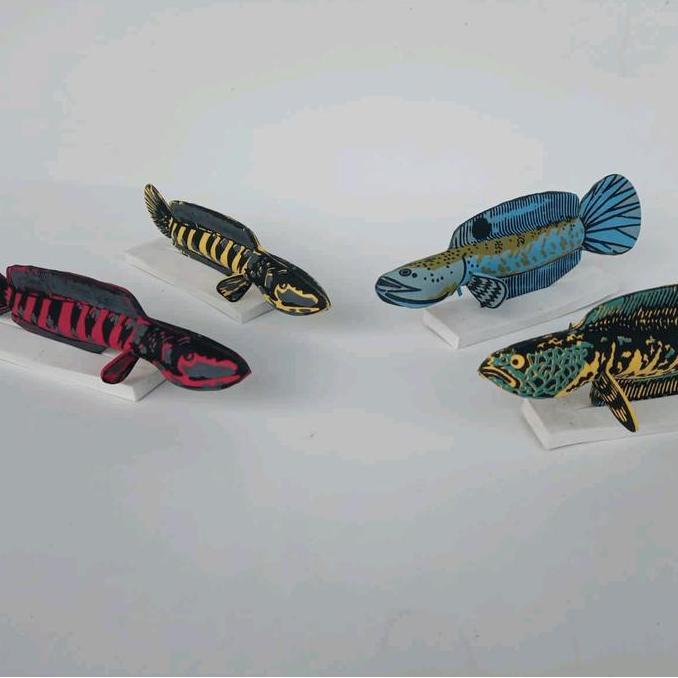 MANEKIN REPLIKA BONEKA IKAN CHANA AURANTI,YELLOW SENTARUM,RED,PULCHRA