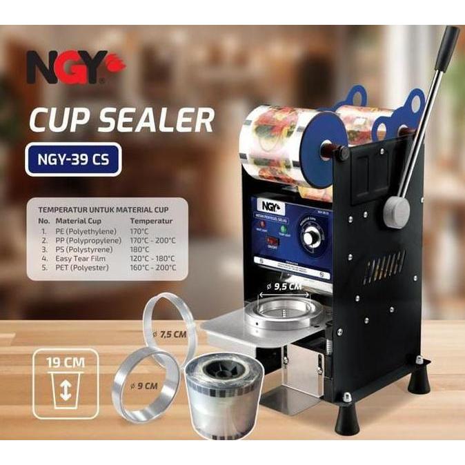 OMICKO C-39 mesin Cup Sealer semua ukuran AQUA GELAS 12 , 14 , 16 , 18 , 22 OZ Listrik Perekat Vacuu