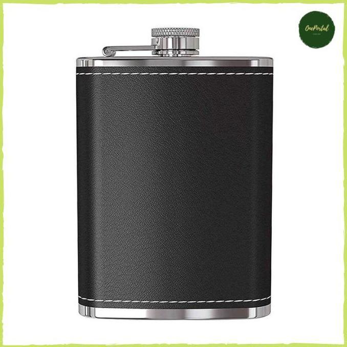 GEATOMI_10 - BOTOL HIP FLASK WINE WHISKY STAINLESS STEEL 8OZ
