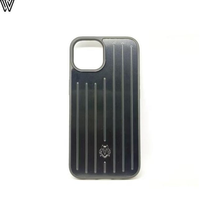 STOK TERBATAS  RIMOWA BLACK & SILVER IPHONE CASE TERJANGKAU