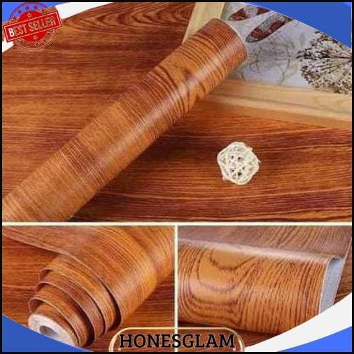COD Stiker Meja Stiker Lemari Wallpaper Wallstiker 3 ROLL LEBIH HEMAT Motif Kayu Serat Kayu Batu Aes