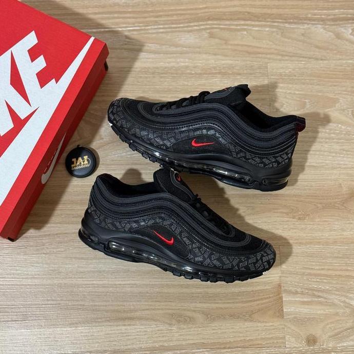 SEPATU SNEAKERS NIKE AIR MAX 97 FULL BLACK FULL LOGO GM