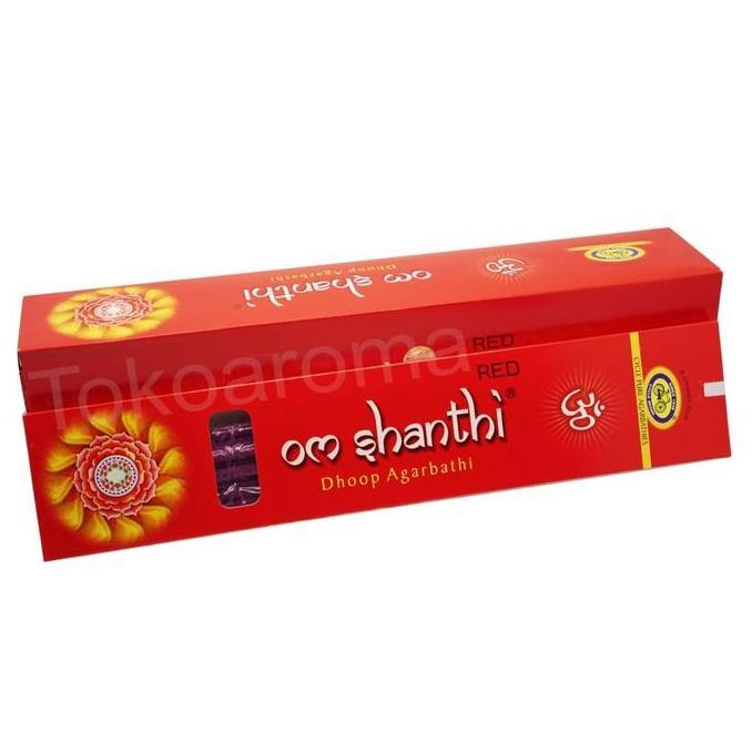 Dupa India (Aromaterapi) Long Recta - Om Shanti Red