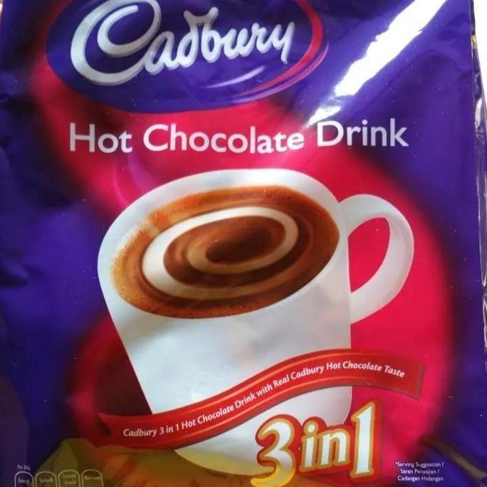 ENDANGSELLER - CADBURY 3IN1 HOT CHOCOLATE DRINK 15 SACHET X 30G MINUMAN BUBUK COKLAT INSTAN