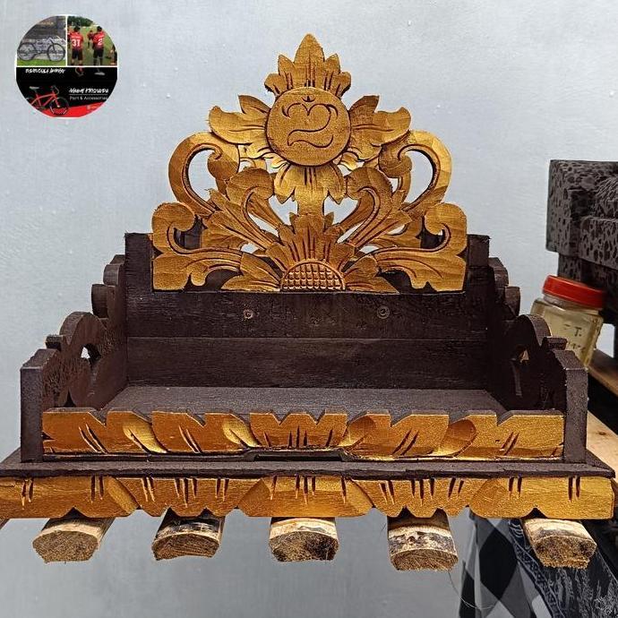 Pelangkiran Ukir Bali Kayu Cempaka 27cm