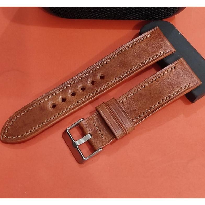TALI JAM TANGAN KULIT ASLI, STRAP KULIT HANDMADE, KALEP JAM TANGAN