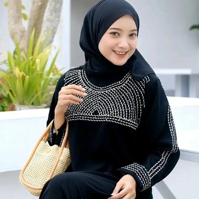 Baju Gamis/Gamis Syari/Gamis Katun Jepang/Gamis Kajep Ori/Rose Hitam
