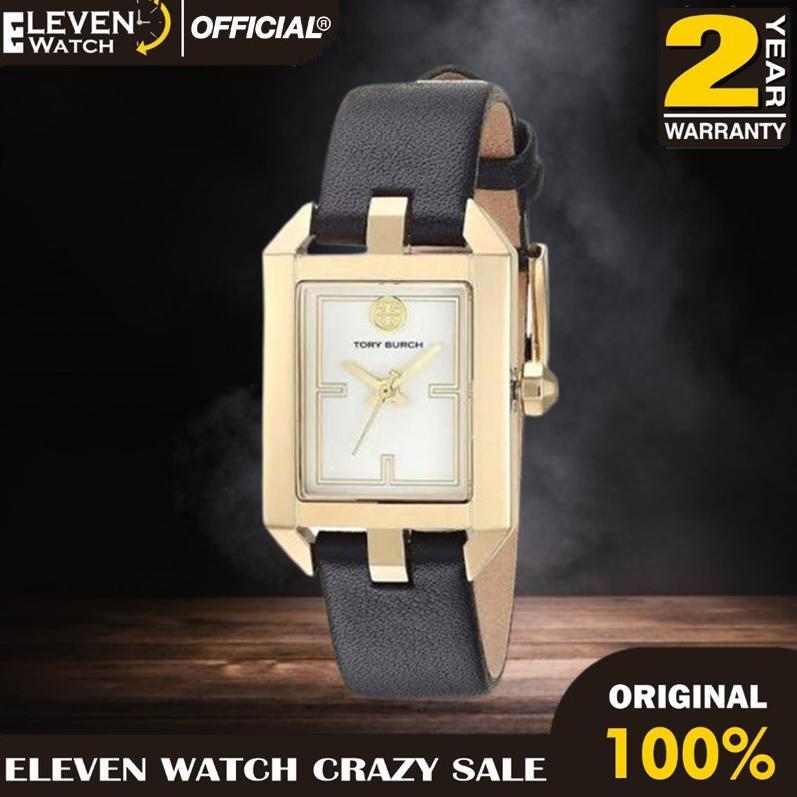 [Promo] Jam Tangan Wanita Tory Burch TBW1106 / TBW-1106 Black Dalloway Leather Gold Tone  Garansi 2 