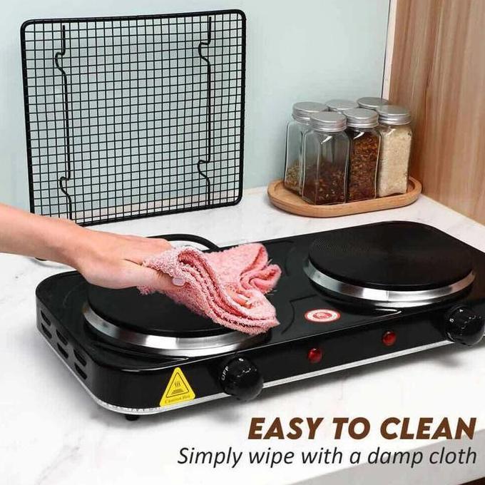 COD Taffware Kompor Listrik 2 Tungku Hemat Listrik Low Watt Kecil Portable Hot Plate 2000W WY-04B