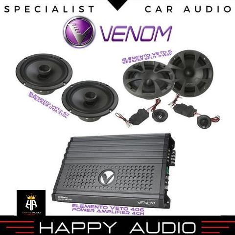 Paket Audio Mobil Full Set Sound System VENOM ELEMENTO VETO SERIES