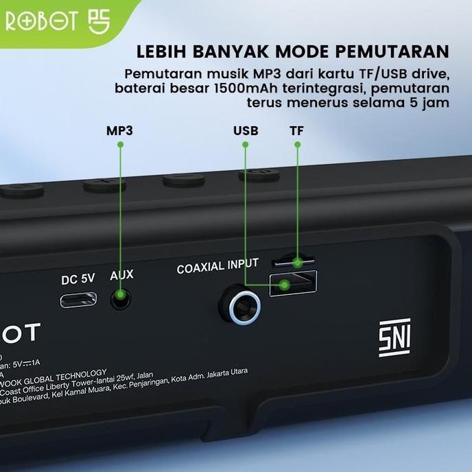 ROBOT TV SOUNDBAR SPEAKER TV WIRELESS BLUETOOTH 5.3 -Suara Mantab