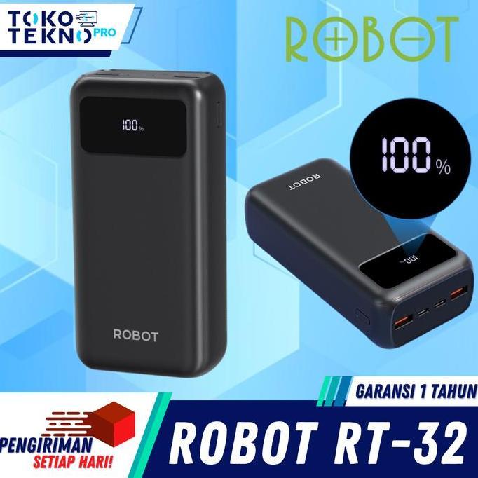 Robot RT32 / RT-32 Powerbank 30000mah Quick Charging Powerbank