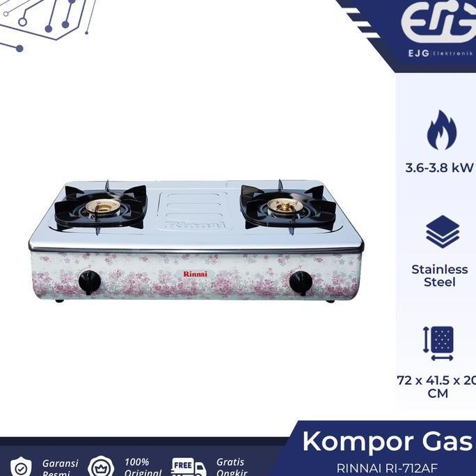 RINNAI RI 712 AF kompor gas 2 tungku RI 712AF
