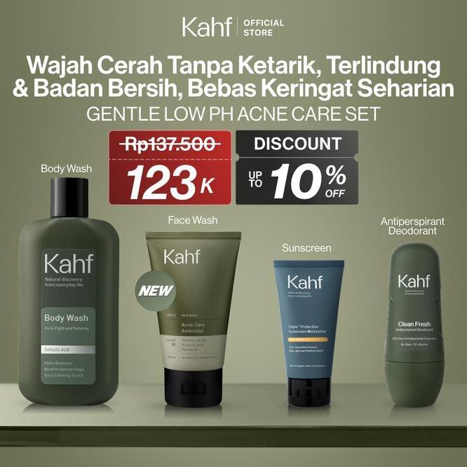 Special Brand Day Kahf Bundle 4In1 Paket Perawatan Daily Use Essentials Paket Personal Care Face Was