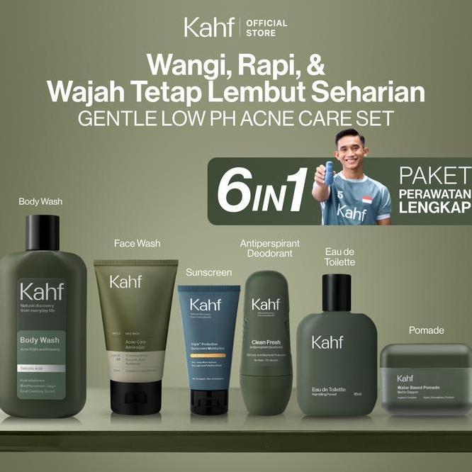 Special Brand Day Kahf Bundle 6In1 Paket Perawatan Lengkap Paket Complete Grooming Face Wash Sunscre