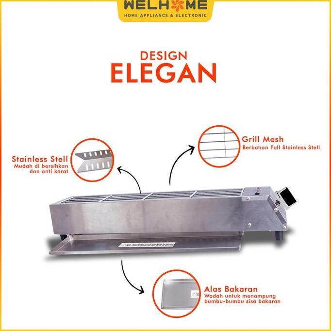 Kompor Gas Pemanggang BBQ Sate Welhome WKB-S50 dan WKB-S65
