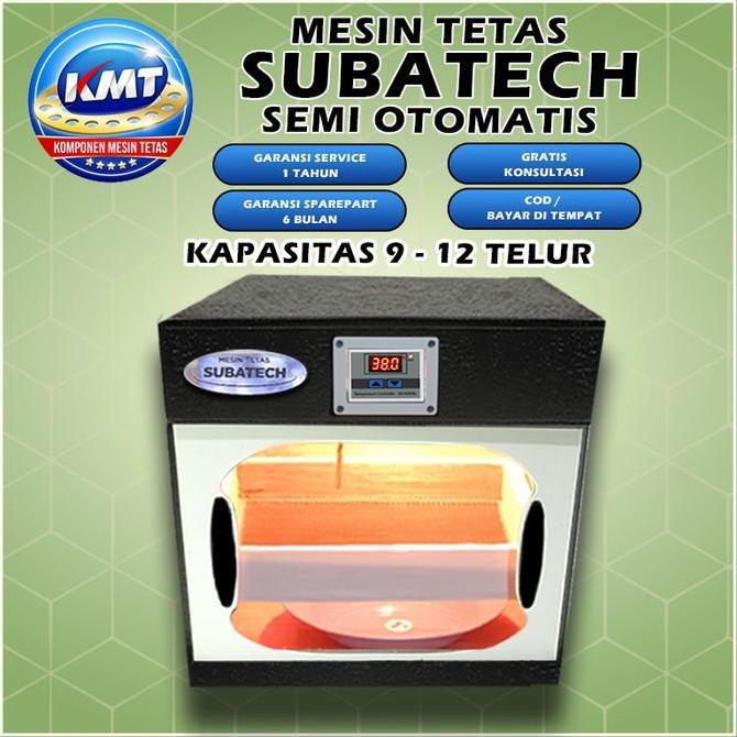 Subatech Mesin Tetas Semi Otomatis Kapasitas 9-12 Telur Ayam Bebek Burung Dengan Sistem Pemutaran Ma