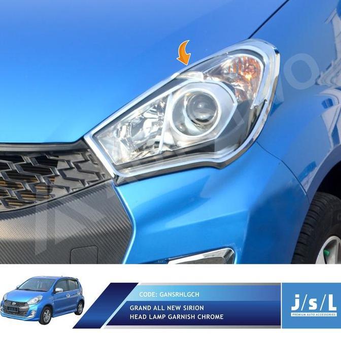 Grand All New Sirion Garnish Lampu Depan/Head Lamp Garnish Chrome