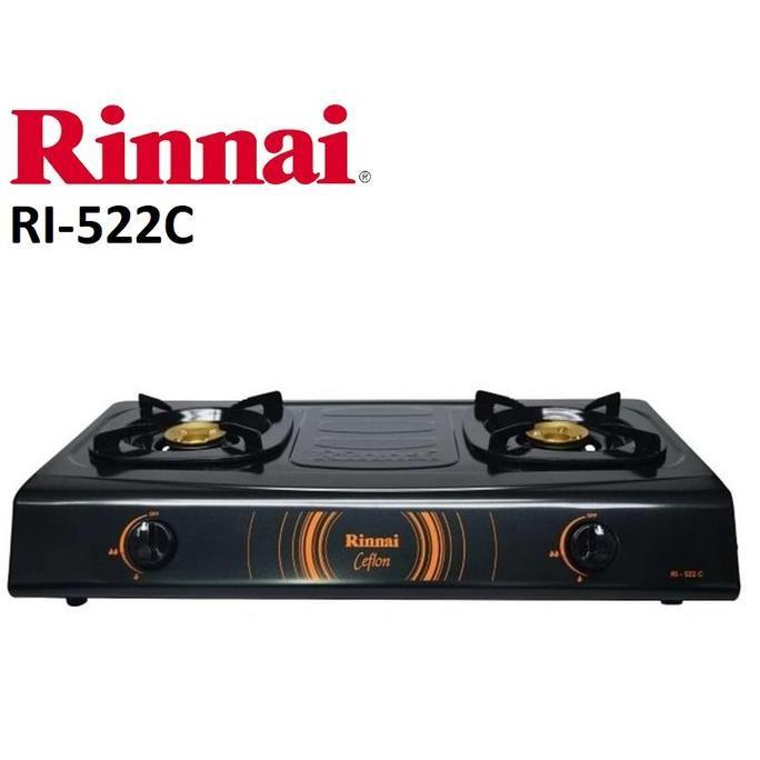 Kompor Gas Rinnai RI-522C Kompor Gas 2 Tungku Burner Kuningan Original
