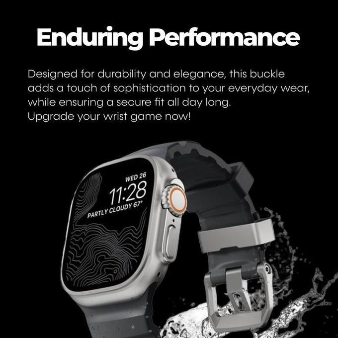 Strap for Apple Watch Ultra 2 10987SE 494645444241mm Nomad Rocky Point Sport Rubber Soft Band