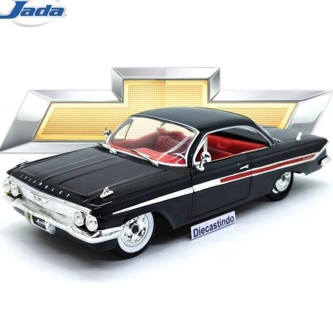 Jada 24 - Chevy Impala 1961, Hitam - Velg Kaleng