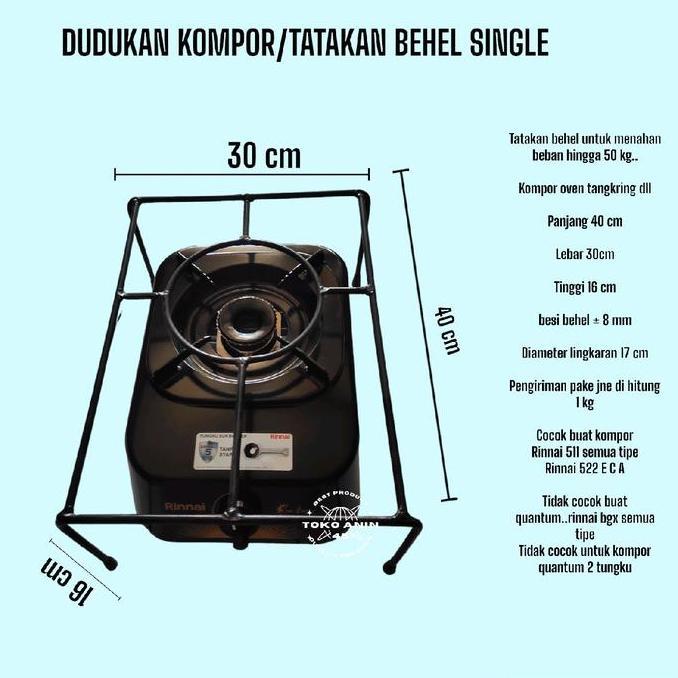 dudukan kompor/jagrak kompor/behel single Besi Oven