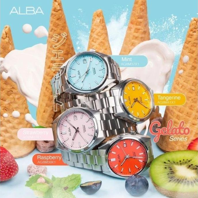 Ready Alba jam tangan unisex/ wanita AG8M37 gelato series original