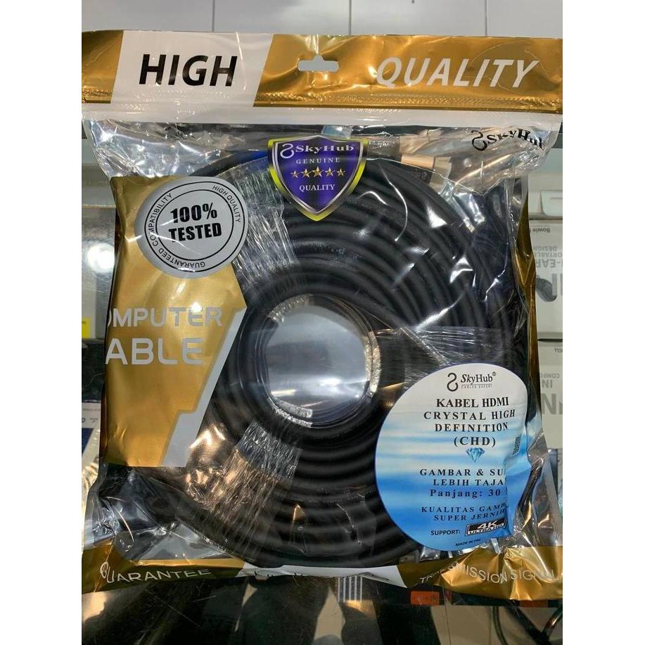 KABEL HDMI HITAM 4K SKYHUB 30 M - KABEL HDMI 4K - KABEL HDMI ORI