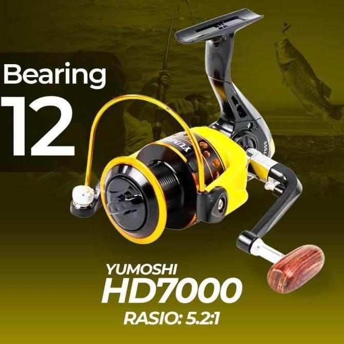 Reel Pancing Spinning 12 Ball Bearing - YUMOSHI HD7000