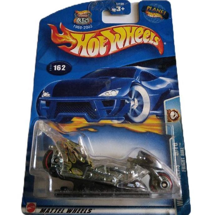 Hot Wheels Motor Gede Fright Bike. Card Tahun 2002 Wastelanders Series. Full Besi Mesin dan Chassis.