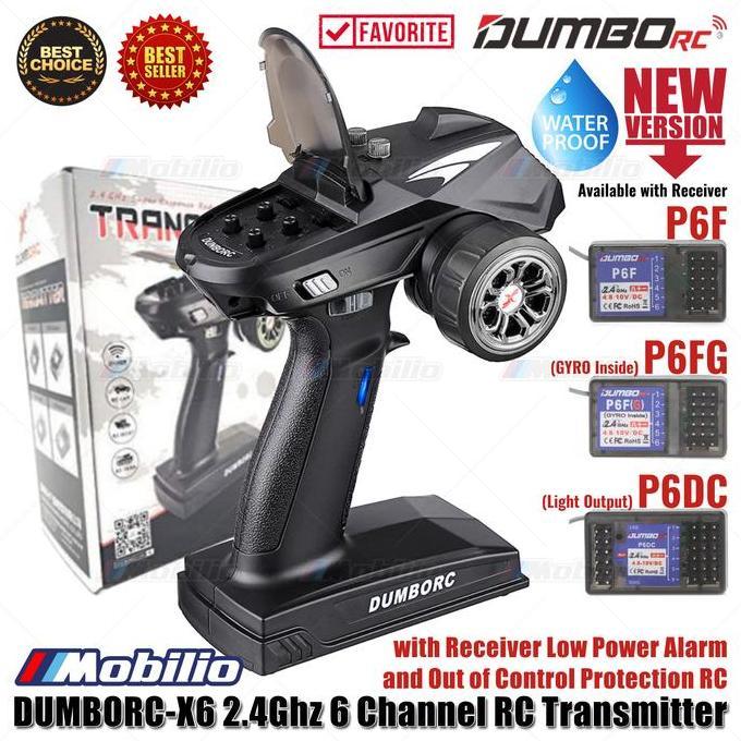 opaljavanes99 - dumborc x6 2.4ghz 6ch rc transmitter + receiver p6f p6fg p6dc waterproof