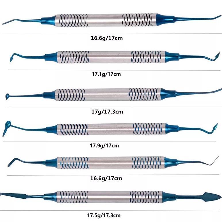 Set plastik plastis composite filling instrument instrumen anti lengket tambal gigi titanium komposi