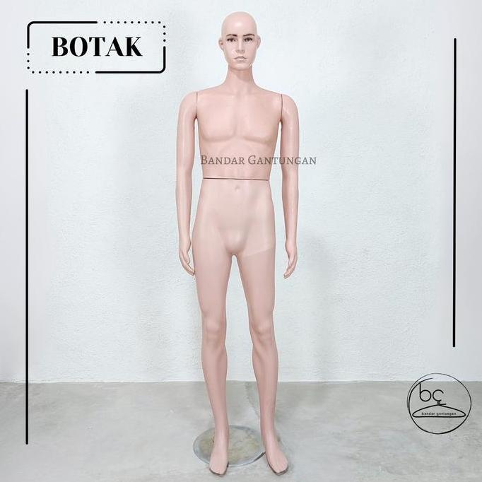 Patung Manekin Full Body Cowok Plastik Warna Kulit Ada Rambut Manekin Pria Botak Display Baju - SET 