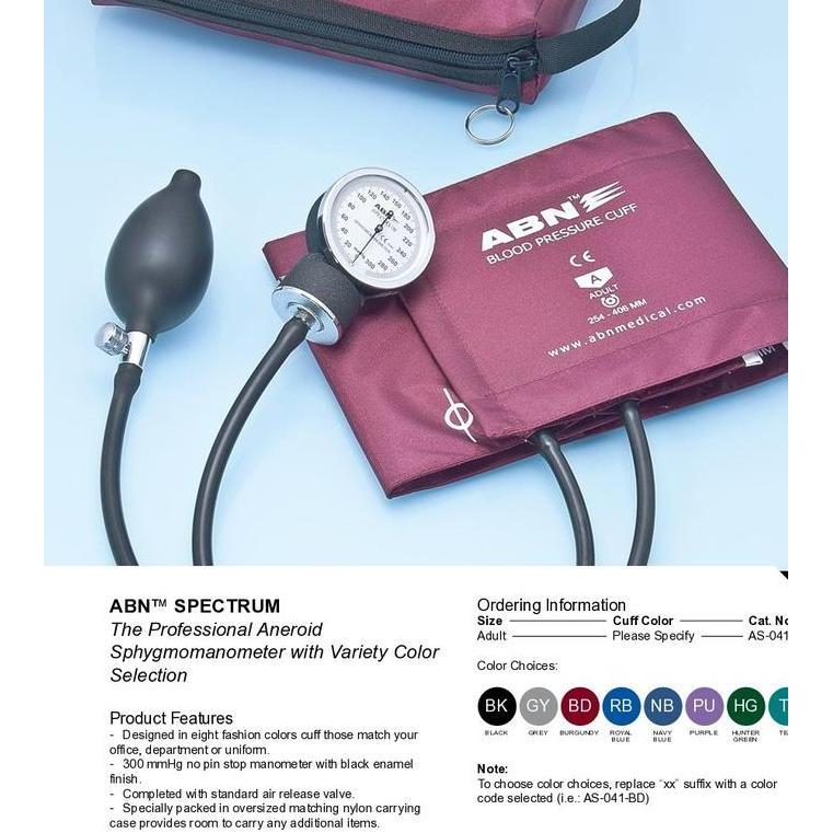 ABN Tensimeter Aneroid Spectrum Tensimeter Jam Tensi Clock