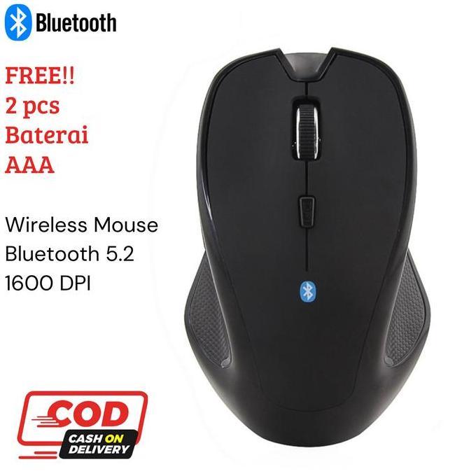 TERMURAH - Mouse Bluetooth 5.2 Wireless Tanpa Dongle/ No Dongle USB Computer Universal 1600DPI