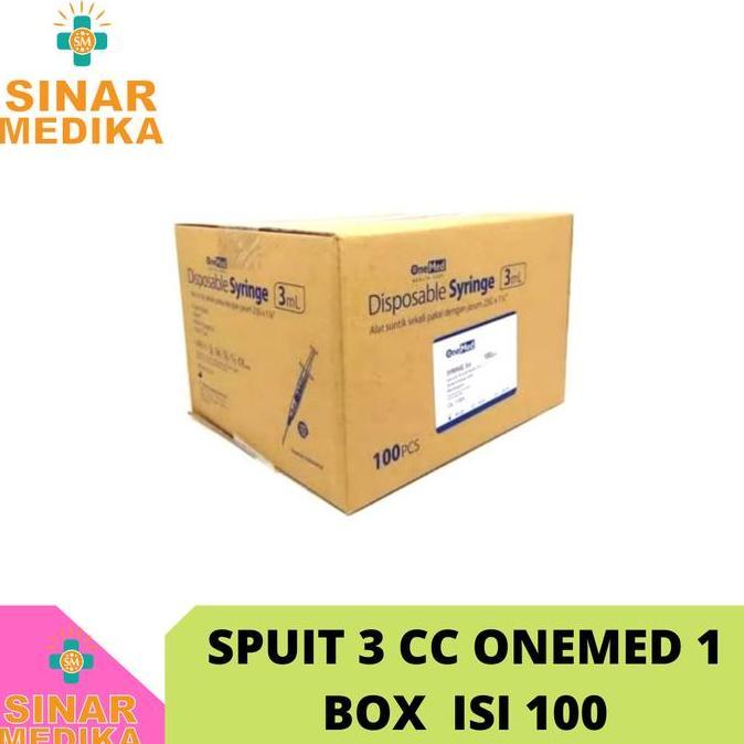 Spuit 3 cc Onemed 1 box isi 100