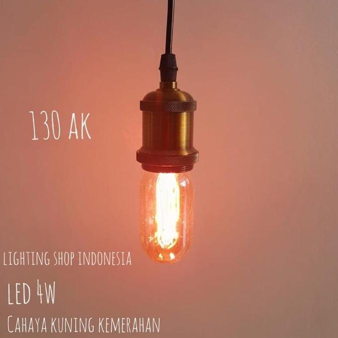 Ready  Lampu bohlam led 4watt e27 kuning kemerahan ( agak merah )
