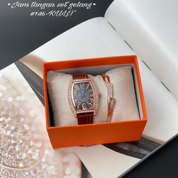 Ready JAM TANGAN WANITA SET GELANG jam tangan murah