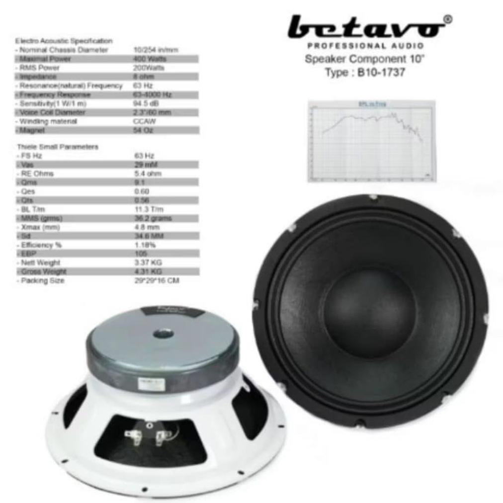 Speaker Component BETAVO 10 Inch B10-1737 Original