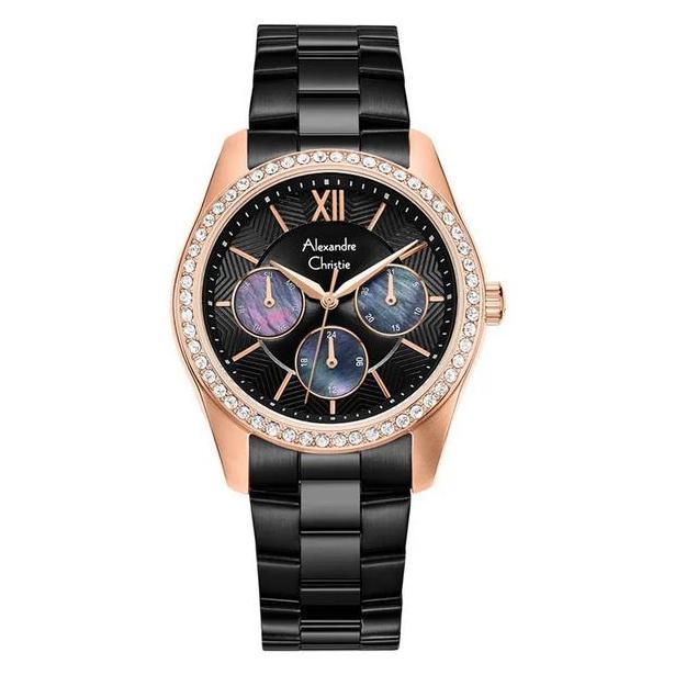 Ready ALEXANDRE CHRISTIE AC 2827 WANITA ROSEGOLD BLACK MULTIFUNGTION ORI