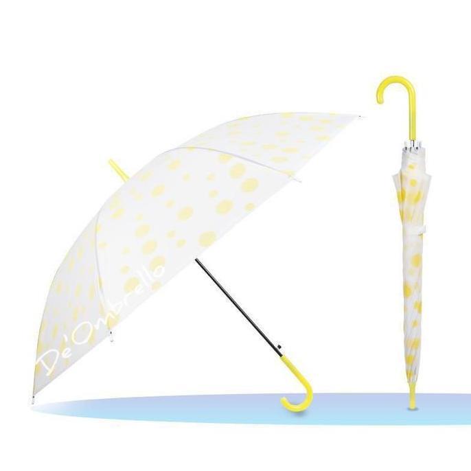 (005CC)Payung PVC Tongkat Transparant Motif Polkadot/Payung Korea/Payung Tongkat murah