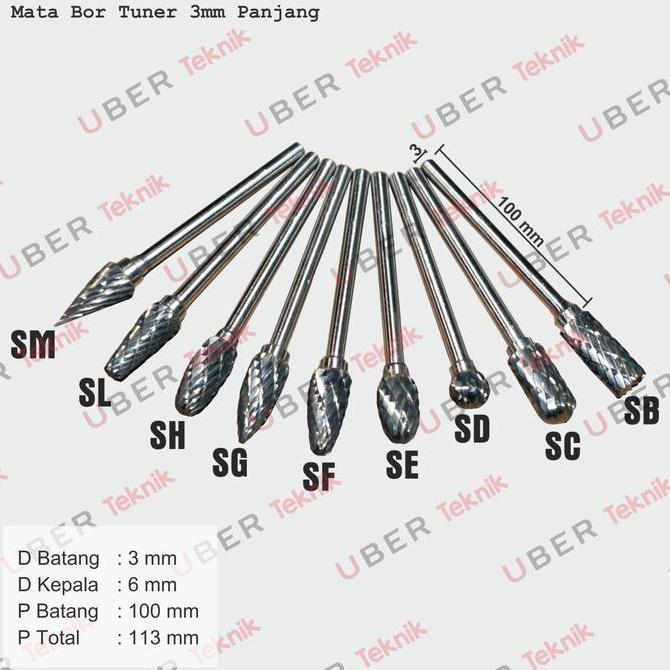 Mata Bor Tuner 3mm Panjang